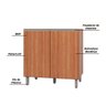 Balcão para Cozinha Evidence 2 Portas 80 cm Poliman - 4