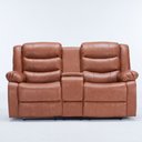 Ver imagem 6 de Sofá Reclinável Sala de Cinema 2 Lugares Massagem Aquecimento Hollywood Manual Porta Copos Baú Centr