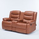 Ver imagem 4 de Sofá Reclinável Sala de Cinema 2 Lugares Massagem Aquecimento Hollywood Manual Porta Copos Baú Centr