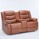 Ver imagem 2 de Sofá Reclinável Sala de Cinema 2 Lugares Massagem Aquecimento Hollywood Manual Porta Copos Baú Centr