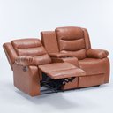 Ver imagem 6 de Sofá Reclinável Sala de Cinema 2 Lugares Massagem Aquecimento Hollywood Manual Porta Copos Baú Centr