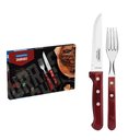 Ver imagem 1 de Jogo de Talheres para Churrasco Jumbo Tramontina Vermelho Polywood 12 Peças