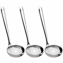 Ver imagem 1 de Conjunto 3 Concha de Inox para Sopa Feijão ou Molho Utensílio Cozinha Taumer