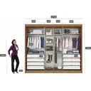 Ver imagem 5 de Guarda Roupa Casal com Espelho 3 Portas 8 Gavetas Udine Novo Horizonte