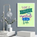 Ver imagem 2 de Quadro Você É o Projeto Mais Importante 45x34cm - com Vidro:moldura Preta