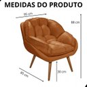 Ver mais imagens de Kit 2 Poltrona California para Sala Veludo Amamentação Papai