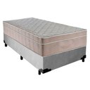 Ver imagem 1 de Cama Box Suede Solteiro + Colchão Sereneprime Molas Ensacadas 88x188x65 Cor:cinza