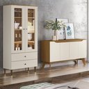 Ver imagem 2 de Cristaleira Liz e Buffet Quartzo para Sala Off White Nature Henn