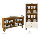 Ver imagem 5 de Cristaleira Liz e Buffet Quartzo para Sala Off White Nature Henn