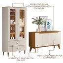 Ver imagem 4 de Cristaleira Liz e Buffet Quartzo para Sala Off White Nature Henn
