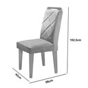Ver imagem 4 de Mesa de Jantar Evora 120cm Mdf Canto Copo e com 4 Cadeiras Melissa