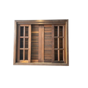 Ver imagem 2 de Janela de Madeira Itaúba Veneziana 100x120 de Correr com Guarnição