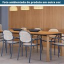 Ver imagem 5 de Kit 4 Cadeiras Empilhável Portofino Fratini Polipropileno Cor Cinza e Assento Simulando Palha