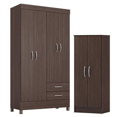 Guarda Roupa Solteiro Astro com Multiuso Viena Café - Demóbile