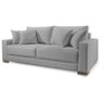 Sofá 3 Lugares Fixo Living Marrocos Suede Cinza Claro 2,0m Mk - 1