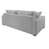Sofá 3 Lugares Fixo Living Marrocos Suede Cinza Claro 2,0m Mk - 3