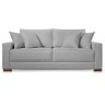 Sofá 3 Lugares Fixo Living Marrocos Suede Cinza Claro 2,0m Mk - 2