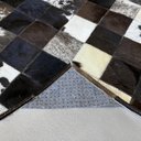 Ver imagem 3 de Tapete de Couro Marrom Café Listra Diagonal 1,50x2,50 C/B