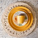 Ver imagem 3 de Xícara de Café com Pires de Cerâmica para Café Chá Botanical Corona Mesa Posta Avulsa