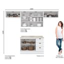 Ver imagem 2 de Cozinha Compacta 280cm Americana 4 Peças 7 Portas 3 Gavetas Henn - Branco Hp Fosco