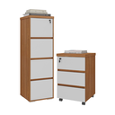 Ver imagem 1 de Arquivo 4 Gavetas e Gaveteiro Tuvalu Freijó Branco