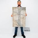 Ver imagem 2 de Quadro Decorativo Caixa Alta com Vidro Abstrato Mármore Luxo TaColado Moldura Branca 90 x 60cm