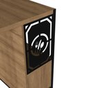 Ver imagem 6 de Mesa Bancada para Cozinha 127cm com Prateleira e 2 Nichos Cor:mel