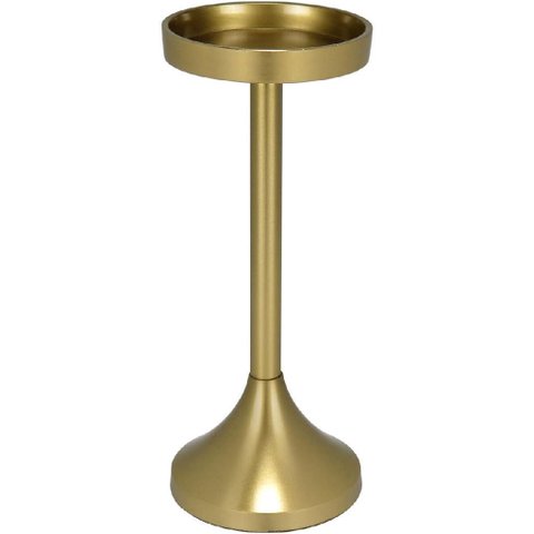 Castiçal Porta Vela Decorativo Home&co Metal 22x9x9cm Dourado
