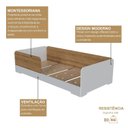 Ver imagem 6 de Quarto Infantil Completo Guarda-roupa Closet e Cama Solteiro Montessoriana Olivia e Mark