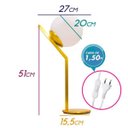 Ver imagem 2 de Luminária De Mesa Abajur Angular 1 E-27 Dourado St1591