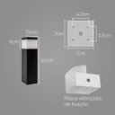 Ver imagem 2 de 2x Poste Balizador 30cm para Jardim em Alumínio Preto + LED 12W Branco Frio St1301