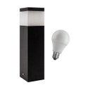 Ver imagem 1 de 2x Poste Balizador 30cm para Jardim em Alumínio Preto + LED 12W Branco Frio St1301