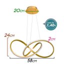 Ver imagem 2 de Pendente Fluire Dourado 58x24 LED 30W Bella Sb001 St1568