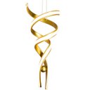 Ver imagem 4 de Pendente Fluire Bella Dourado 28x74cm 30W Re005 St1431