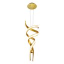 Ver imagem 5 de Pendente Fluire Bella Dourado 28x74cm 30W Re005 St1431