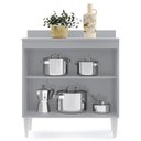 Ver imagem 5 de Balcão de Cozinha Multiuso 80cm 2 Portas Hawai Cinza Claro - Lumil