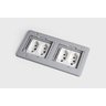Caixa Retangular de embutir com 4 Tomadas Flex - Cinza - 5