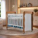 Ver imagem 5 de Berco 100% MDF Mireli Branco Fosco / Amadeirado Carolina Baby