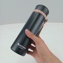 Ver imagem 6 de Garrafa Térmica Squeeze Academia Treino 21x6x6cm 500ml Inox Preto Parede Dupla Business