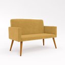 Ver imagem 6 de Kit Namoradeira + 2 Poltronas Decorativas Recepção Balaqui Cor:capuccino