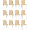 Ver imagem 1 de Kit 12 Cadeiras de Jantar Roma para Sala e Cozinha - Branco