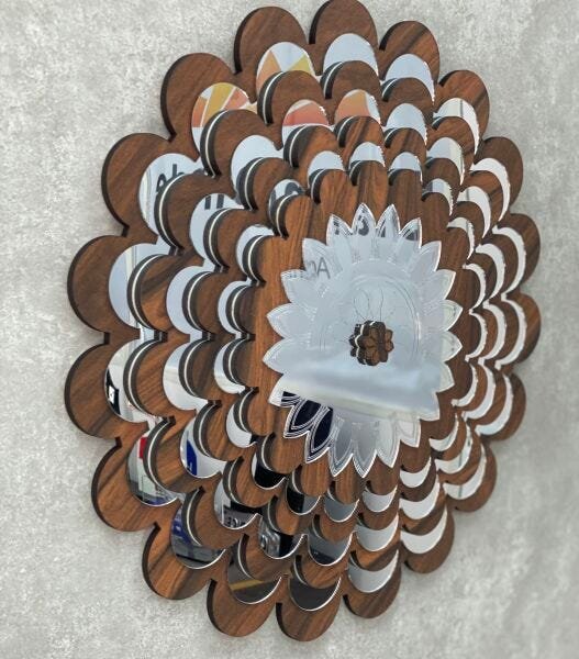 Mandala decorativa ambiente sala quarto kit 3 peças 38170 - 5