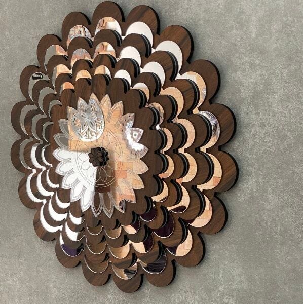 Mandala decorativa ambiente sala quarto kit 3 peças 38170 - 7