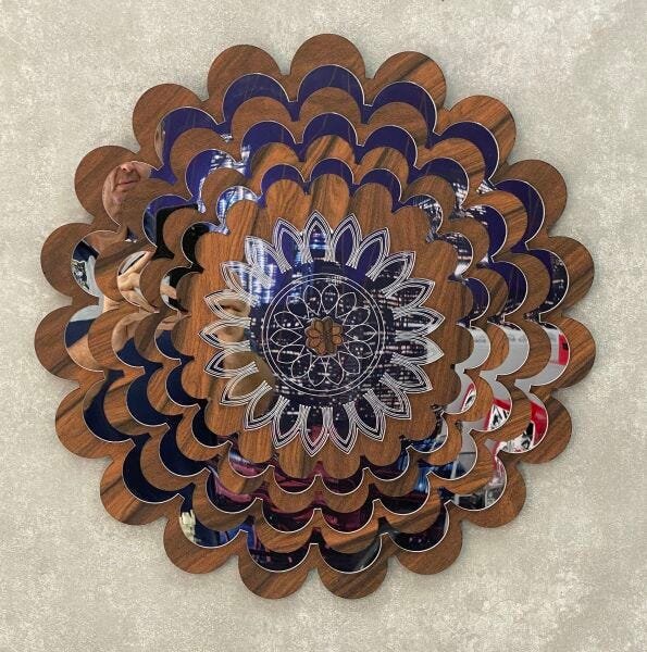 Mandala decorativa ambiente sala quarto kit 3 peças 38170 - 12