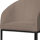 Ver imagem 4 de Poltrona Banqueta Decorativa Luxo Mia Suede Base Metal Preta - Estopar Poltrona Mia Suede Cappuccino