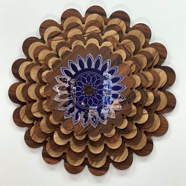 Mandala decorativa ambiente sala quarto kit 3 peças 38161 - 3