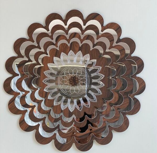 Mandala decorativa ambiente sala quarto kit 3 peças 38161 - 5