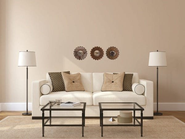 Mandala decorativa ambiente sala quarto kit 3 peças 38161 - 6