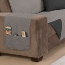 Ver imagem 3 de Capa Protetora de Sofá King 4 Lugares Manu Matelado Dupla Face:cinza e Preto