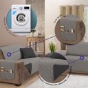 Ver imagem 6 de Capa Protetora de Sofá King 4 Lugares Manu Matelado Dupla Face:cinza e Preto